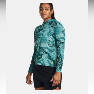 UNDER ARMOUR ISO-CHILLWomen's UA Fish Pro Hoodie LARGE LOOSE Radial Turquoise